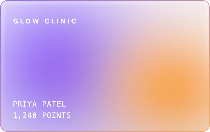 Glow Clinic’s Wallet card