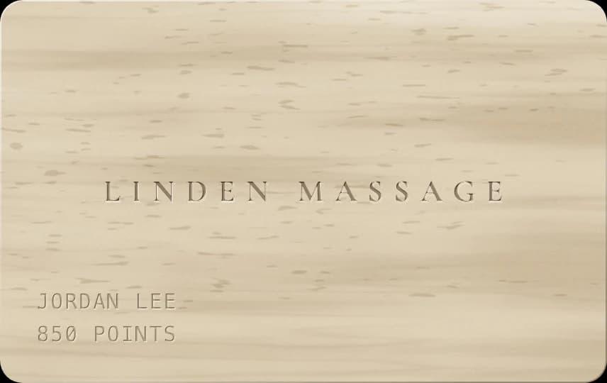 Linden Massage’s Wallet card
